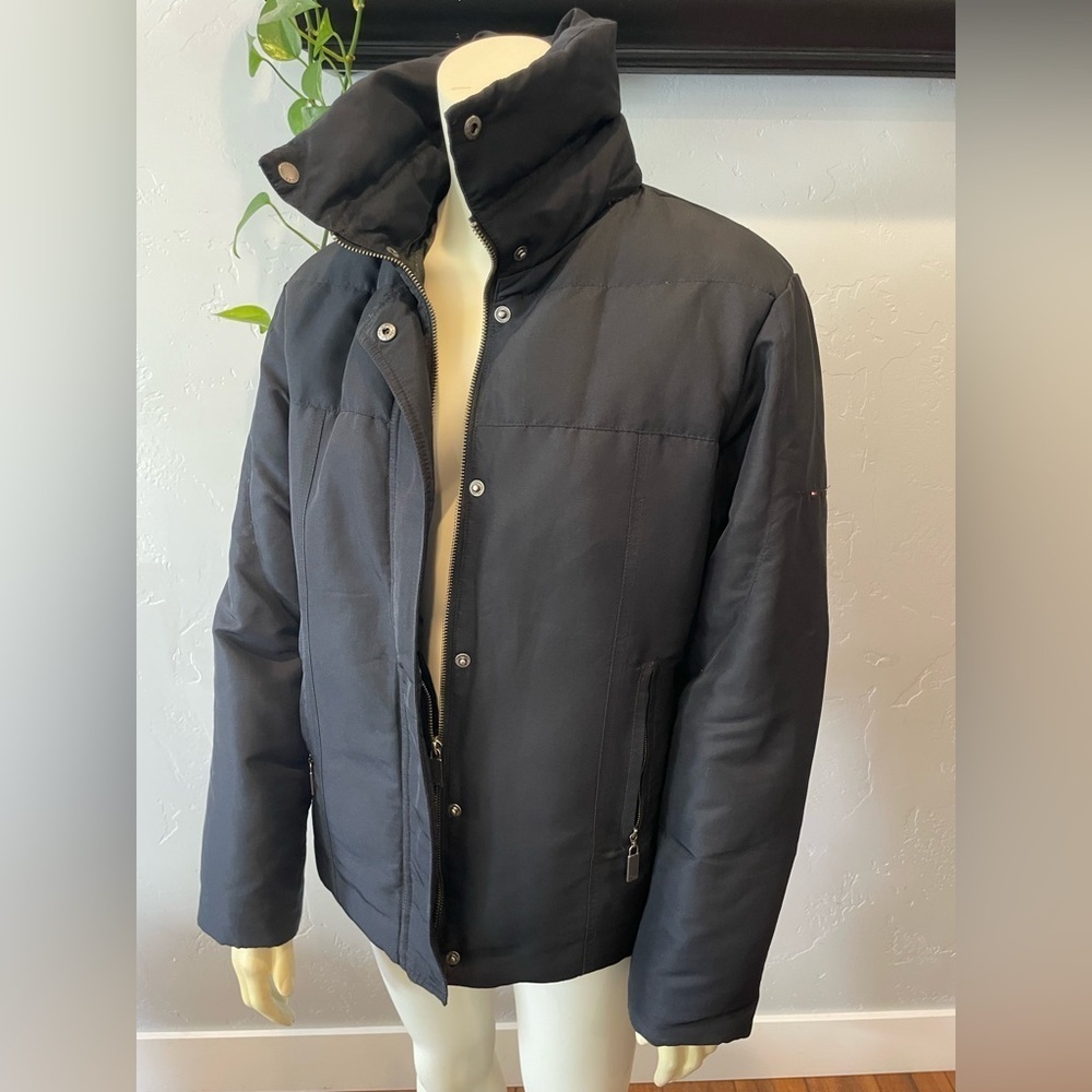 Women’s Y2K, Tommy Hilfiger 100% down filled black coat size M